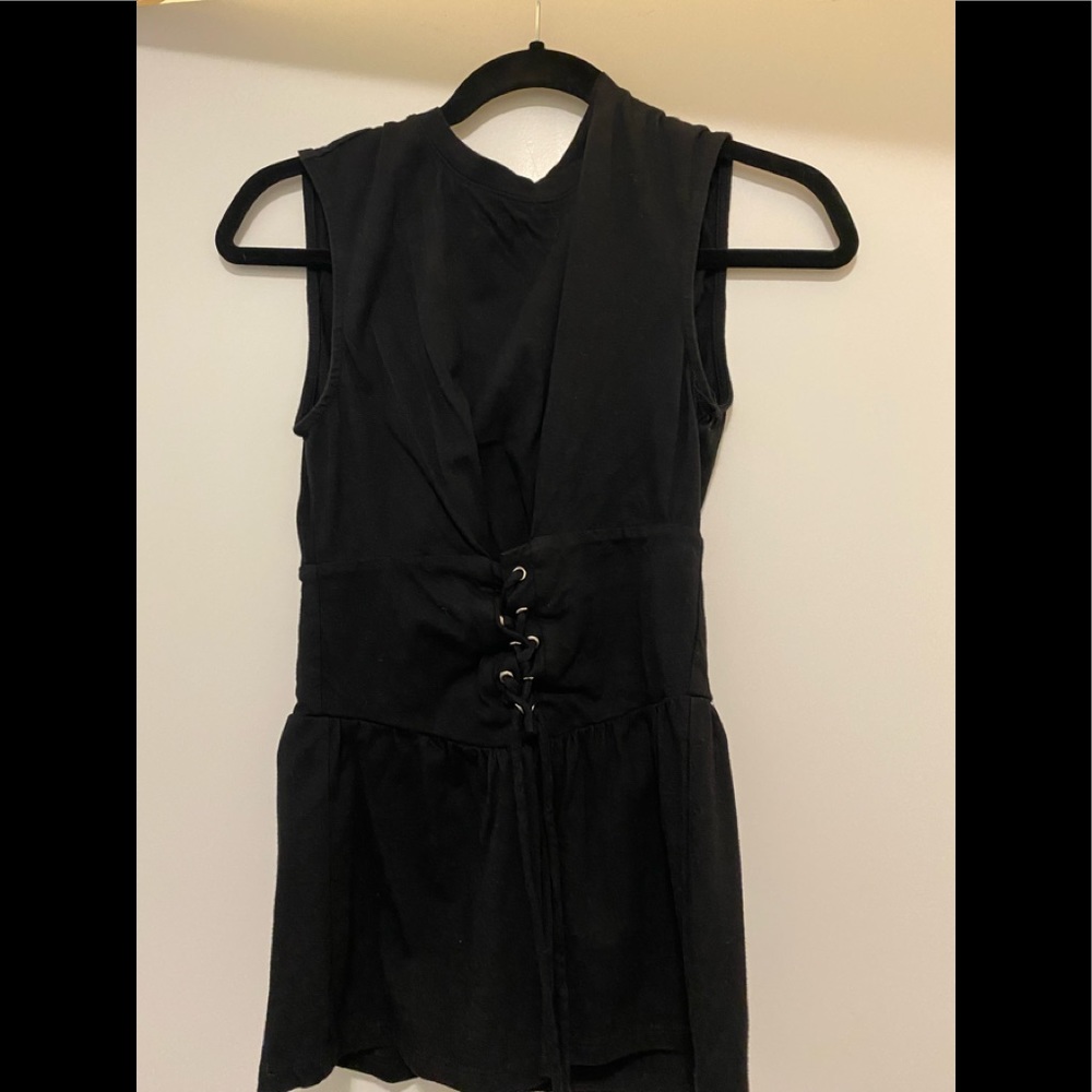 AQUA Corset Tie UP Tee in size XS